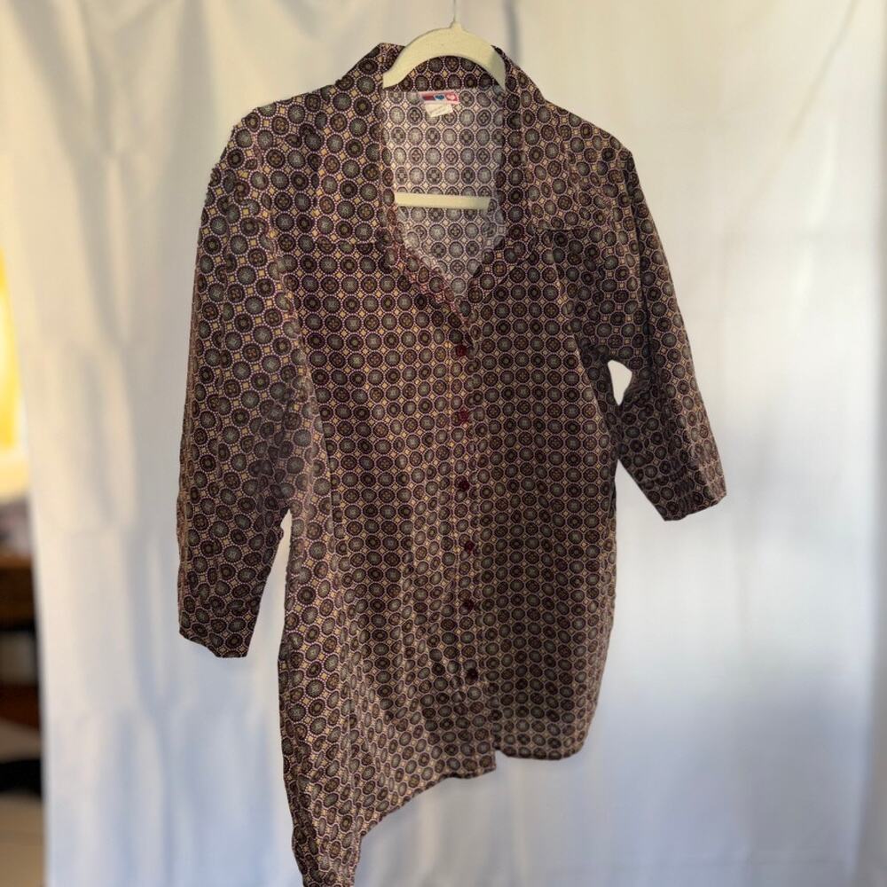 american sweetheart vintage short sleeve button up size xl